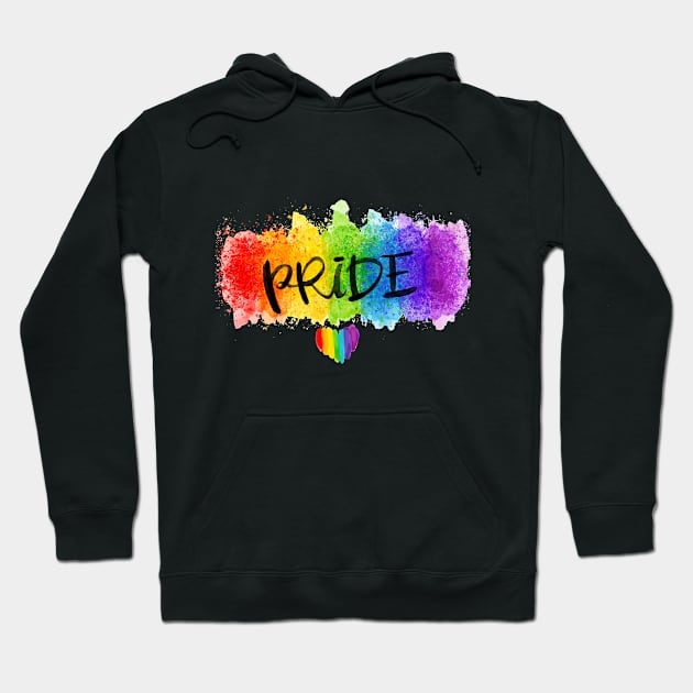 Watercolor Pride Art, Gift For Gay Pride, Gift For Lesbian Pride Hoodie by hellowearse